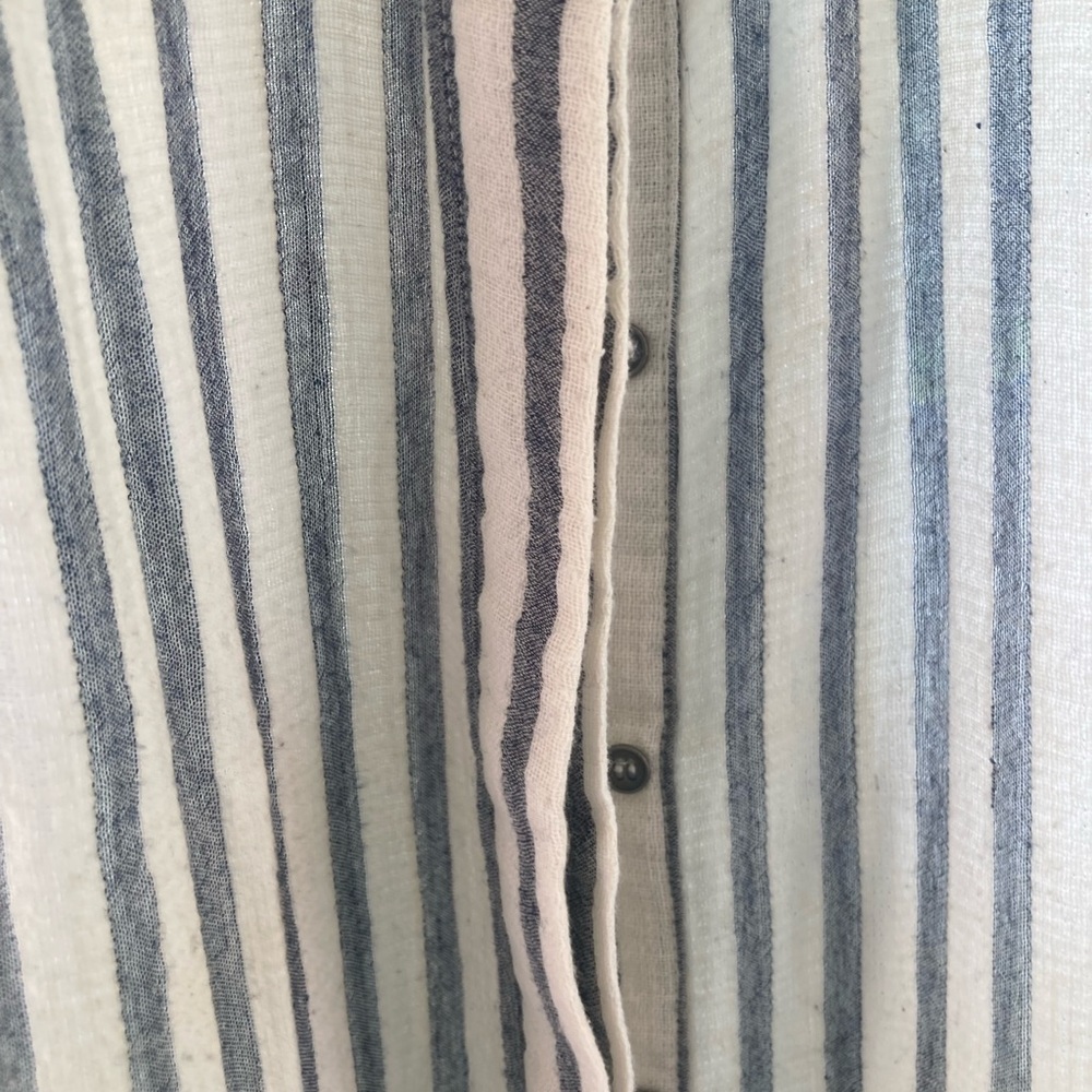 Umgee gray and White Striped Sleeveless dress shift - Picture 7 of 9